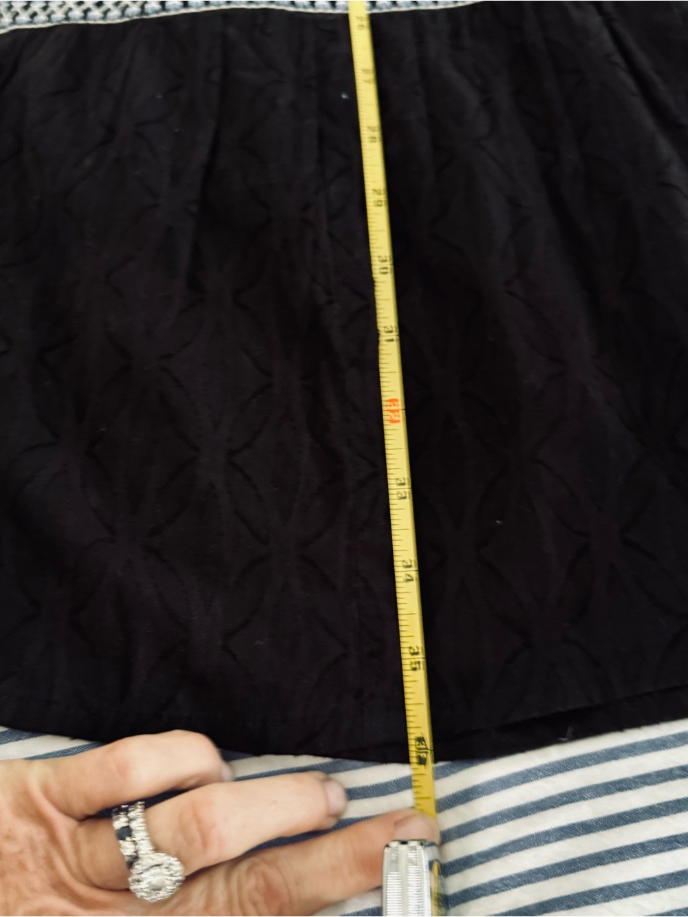 Tommy Bahama Black dress with White Embroidered Trim fully lined. - Picture 13 of 13